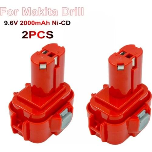 2PCS PA09 Power Tools Rechargeable Replacement Battery 2000mAh Ni-CD for Makita 9.6V Battery 9100 9122 9134 9135 9120 Bateria