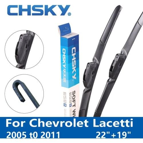 CHSKY Car Windshield Wiper Blade for Chevrolet Lacetti 2005 2006 2007 2008 2009 2010 2011 Fit Hook Arms 22"&19" Wipers