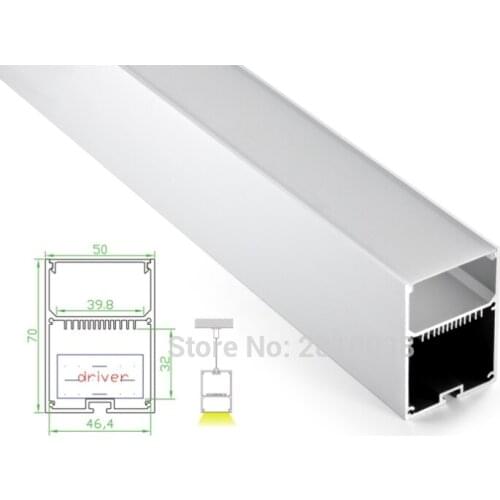 10 X1 M Sets/Lot U type profil aluminium led and Extruded aluminio profiles with internal driver for ceiling pendant lights