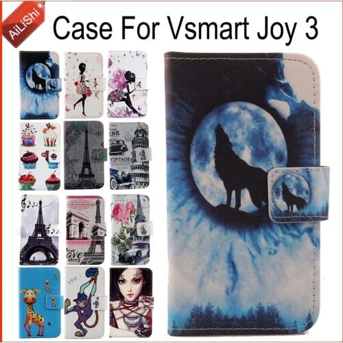 AiLiShi Case For Vsmart Joy 3 Luxury Flip PU Painted Leather Case Joy3 Vsmart 100% Special Phone Protective Cover Skin+Tracking