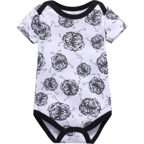 Baby Bodysuits 100% Cotton Infant Body Short Sleeve Clothing Similar Jumpsuit Cartoon Printed Baby Boy Girl Bodysuits