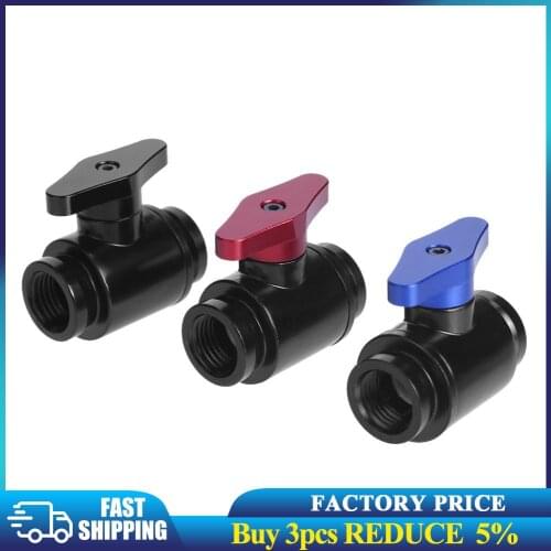 G1/4 Vent Valve Aluminum Handle Double Inner Teeth Water Ball Valve Waterway Control For PC Computer Water Cooling System
