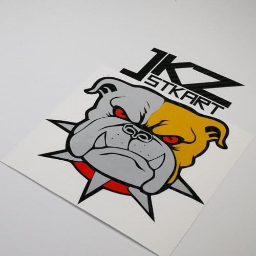 JKZ STKART Vinyl Die Cut Multi-layer Stickers Decals Angry Bull Dog Face for ATV Motor Bike Laptop Helmet Decorated Stickers