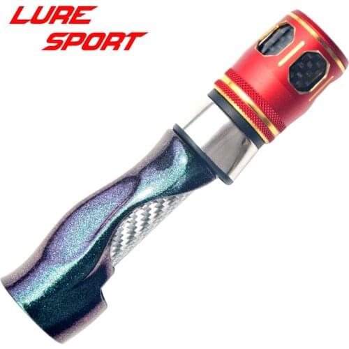 LureSport 2 sets XCG Reel seat Chameleon Paint Aluminum Red Gold Nut Carbon Tube Rod Building Component Repair DIY Accessory
