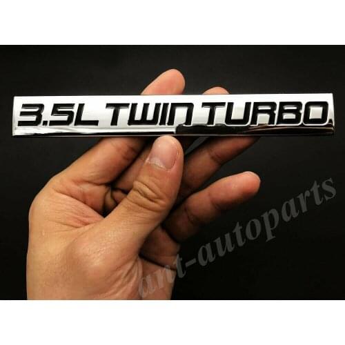 Metal Chrome 3.5L Twin Turbo Engine Car Trunk Side Emblem Badge Decals Sticker
