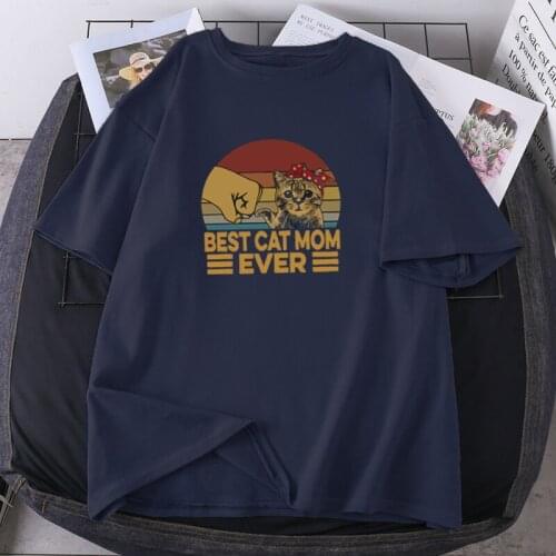 Cute Cats T-shirts Woman Fashion 2021 Summer New Arrival Lady Clothing Short Sleeve Oversize Tops Female K-pop O-neck Camisetas