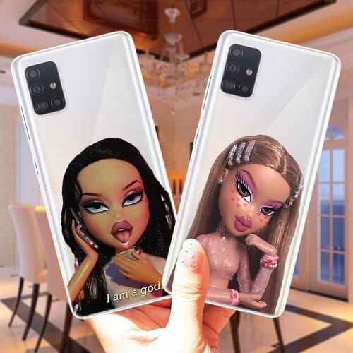 Cute Cartoon Doll Bratz Soft Silicone Case Cover For Samsung A51 A71 A21S A01 A11 A31 A41 A10 A20 A30 A40 A50 A60 A70 A7 A8 Plus