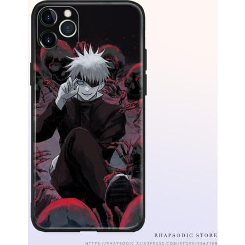Jujutsu Kaisen Satoru Gojo Anime Soft Silicone TPU Phone Case Cover Shell For IPhone SE 6 6s 7 8 Plus X XR XS 11 12 Mini Pro Max