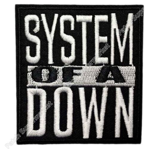 SYSTEM OF A DOWN Iron On/Sew On Patch Tshirt TRANSFER MOTIF APPLIQUE Rock Punk Badge Free shipping