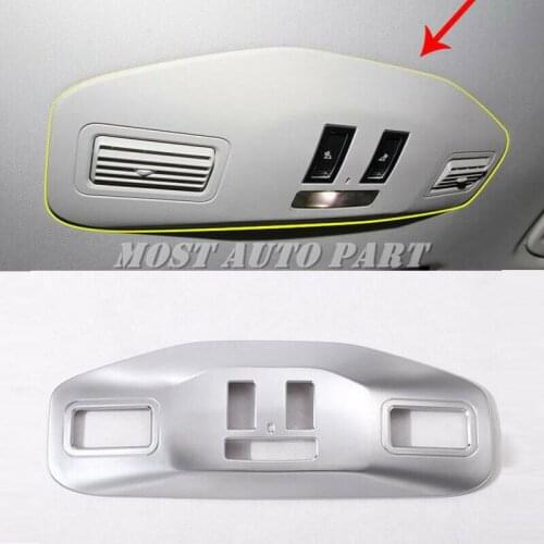 Silver ABS Plastic Interior Roof Rear Reading Light Cover Trim For Land Rover Discovery 5 LR5 L462 2017-2018 1pcs Car Decoration