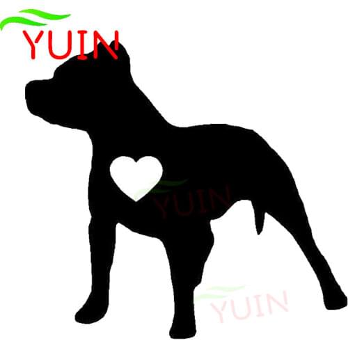 I love My Pitbull Cute Cartoon Fashion Styling Car Sticker Auto Accessories PVC Bumper Decoration Cover Scratch Waterproof Decal