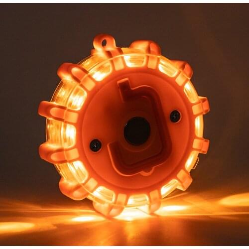 LED Road Flares Safety Flashing Warning Light Roadside Flare Emergency Discs Beacon Magnetic Base Car Motorcycle Bicycle Design