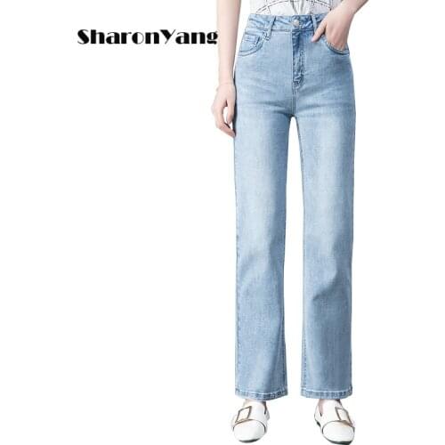 High Waist Loose Comfortable Jeans for Women Plus Size Fashionable Casual Straight Pants Mom Jeans Washed Boyfriend Denim Pants