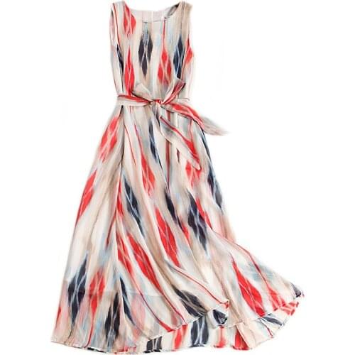 Beach Dresses 2020 Boho Chic Dress Summer Holiday Sundress Vintage Sleeveless Maxi Long Bohemian Dress For Women Vestidos DD2485