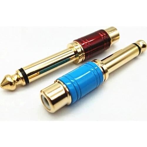 6.35 mm (1/4 in) Jack Male to 3.5mm Female Audio Adapter For Microphone Speaker Audio Amplifier