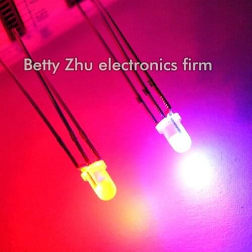200PCS/LOT LED 3MM round red and blue light-emitting diode (common anode diode) mist