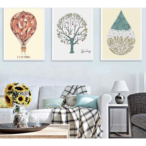 3 Sets Of Paint By Number Kit Oil Painting Postmodern Landscape On Canvas Acrylic Landscape Artlandscape Decorlandscape Wall