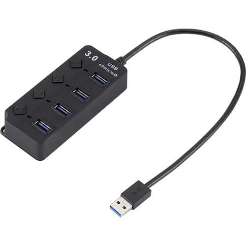USB 3.0 4-port HUB with Key Switch 4 HUB Hub USB3.0 One-to-four Splitter Plug-and-play Support Hot Swap