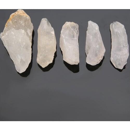 50g Natural Rough Raw Ornament Crystal White Quartz Stones Healing Stone Rock Large Specimen for DIY Carving 4-6cm