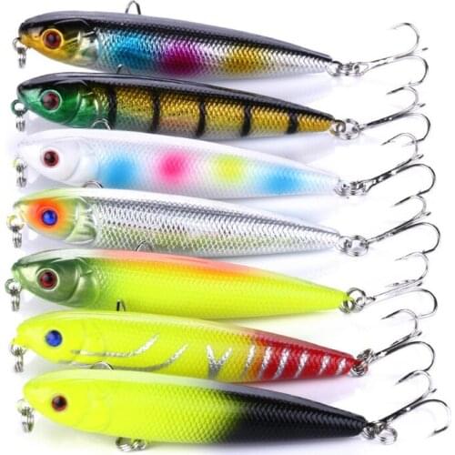 8cm/8.5g Fishing Lure Jig Light Silicone Bait Wobbler Spinners Spoon Bait Winter Sea Ice Minnow Floating pencil road lure bait b