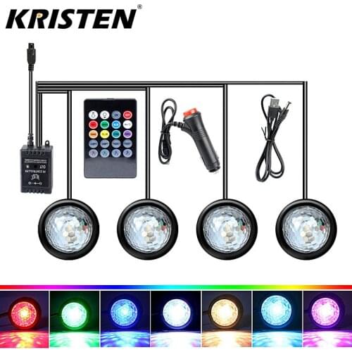 Car Foot Star Light Led Decorative Lamp DC5V/12v Multi Mode Flashing Automotive Interior Atmosphere Light