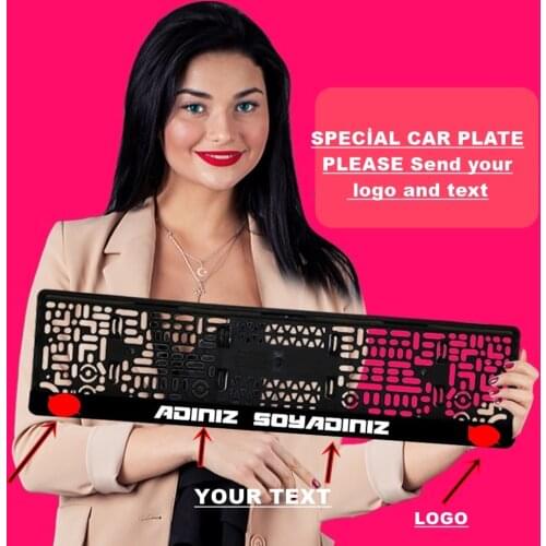 Custom Design Car Plate Holder Renault Honda Seat Toyota Skoda Hyundai Bmw Audi Volkswagen Alfa Romeo Fiat Ford Peugeot Auto