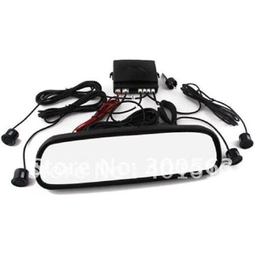 Free shipping Car Mirror Parking sensor,parking assistance,2 CPU,SR7004,alarm by LED and buzzer,4 sensors,Factory wholesales