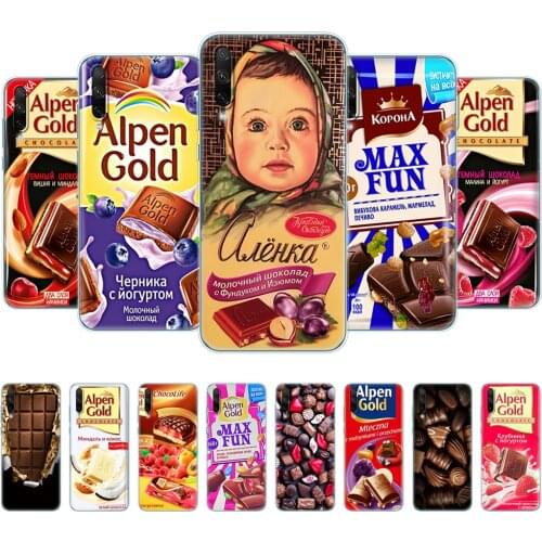 Case For HONOR 30i Case for huawei honor 30S Case for honor 20E 20 e 30 i S Silicon Phone cover alenka bar wonka Cute chocolate