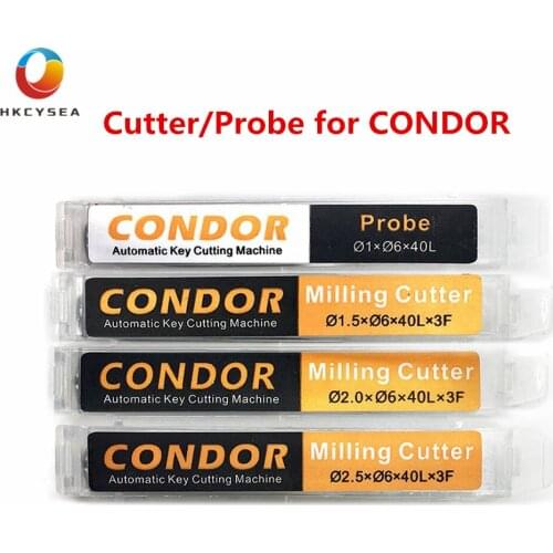 HKCYSEA 1.0mm 1.5mm 2.0mm 2.5mm Cutter Probe for Xhorse CONDOR XC MINI Plus XC007 Dolphin XP005 XP007 Key Cutting Machine