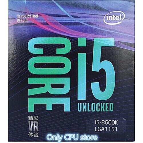 Intel PC computer Core i5 8 series Processor I5 8600K I5-8600K Boxed processor CPU LGA 1151-land FC-LGA 14 nanometers Six Core