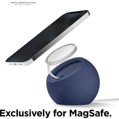 Mag-safe Mobile Phone Charging Base Silicone Black/ Blue/ Pink/ White Desktop Dock Safe Fast Transmission Stands ABCD