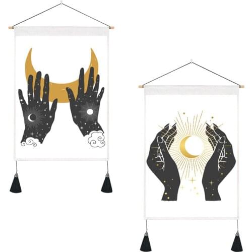 Small Ornaments Decorations Tapestry All Paintings Hanging Pictures Sun Moon Series Bohemian Style Bohemia 35*6*3CM Tapestries