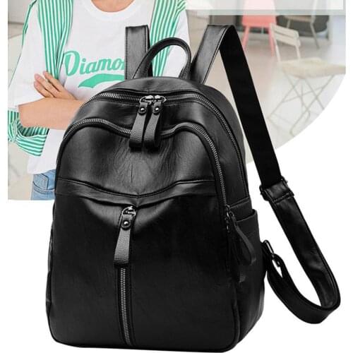 New Fashion Women Backpack High Quality Youth PU Leather Backpacks for Teenage Girl Female School Bags Travel College Rucksack