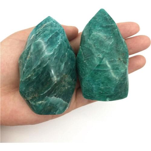 Wholesale 1pc Natural Amazonite Flame Shaped Crystal Polished Healing Stones Healing Decor Natural Quartz Crystals
