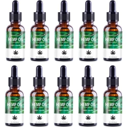Wholesale 10pcs Organic Oil Hemp Oil for Pain & Stress Relief Bio-active Hemp Oil Drops Help Sleep Herbal Essence