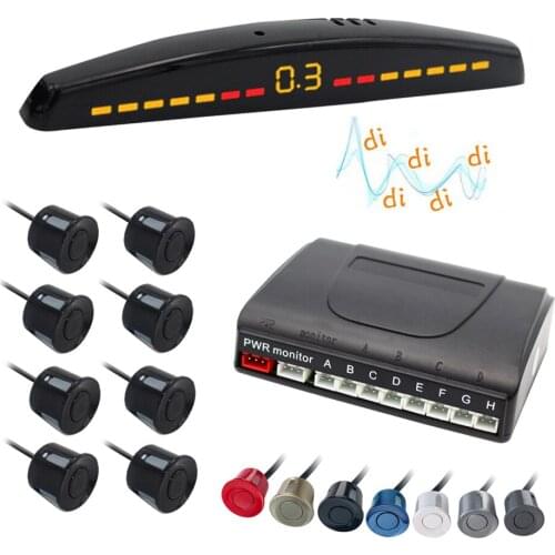 Parktronic Car Detector Auto LED Display Parking 4 Sensor Kit Reverse Assistance Backup Radar Monitor Parking Car-detector