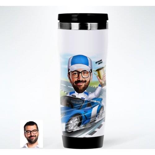 Personalized Mr Rallici Caricature Of Steel Thermos cup-1