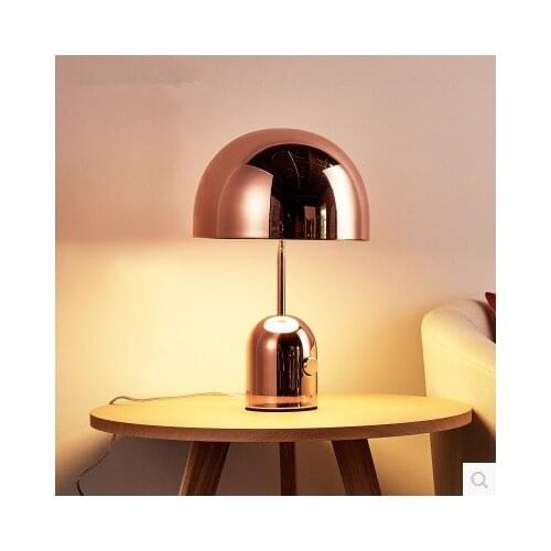 Post-Modern Luxury rose gold mushroom bedroom study table lamp Nordic minimalist art living room decorative table lamp