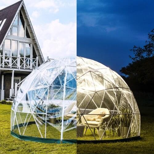 VEVOR Bubble Tent Garden Igloo 9.5/12ft With LED PVC Cover Geodesic Greenhouse Dome for Outdoor Sunbubble Backyard Bubble House