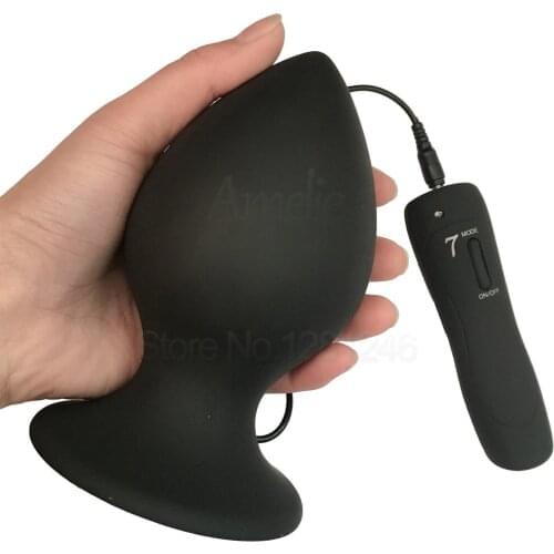 Super Big Size 7 Mode Vibrating Silicone Butt Plug Large Anal Vibrator Huge Anal Plug Unisex Erotic Toys Sex Products L XL XXL