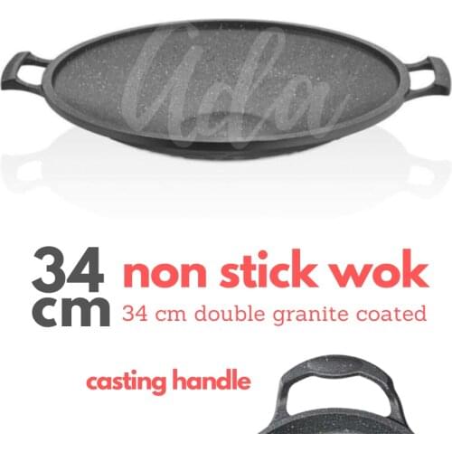 VipAhmet Casting Roasting Pan 34 Cm Granite Veneer Fireproof Non-Stick Healthy