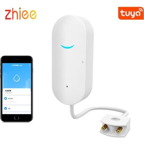 Tuya Smart Home Alarm Wifi Smart Water Leakage Alarm Mobile Phone Remote Monitoring Sensor Alarm