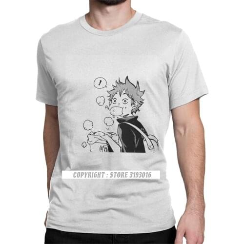 High Quality Fashion Tshirts Hinata Shoyo Nikuman T Shirts Men Vintage T Shirt Haikyuu Volleyball Manga T-Shirt Camisa