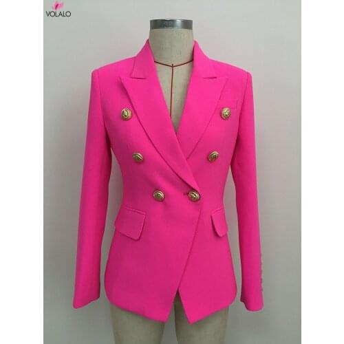 Feminine Blazers Femme Pink 2021 Women Suit jacket Female Ladies Long Sleeve Elegant Blazer