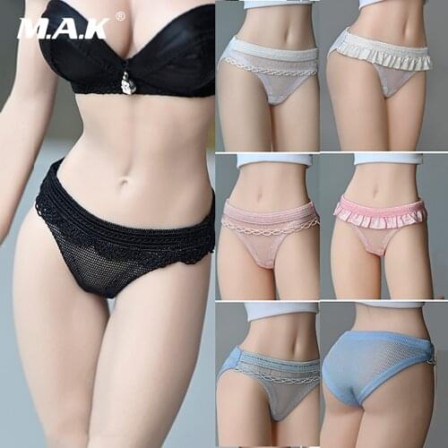 1/6 Female Lace Underpant Briefs Black/Pink/White Underpants Model For 12'' Action Figure Body