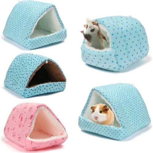1PC Soft Small Animal Sleeping Bed Hamster Ferret Rabbit Guinea Pig House Comfortable Warm Cave Nest Pets Supplies XS/S/M/L