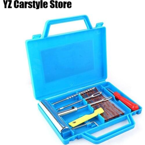 11PCS Car Van Motorcycle Bike Emergency Heavy Duty Tubeless Tire Puncture Professional Repair Kit Plug Set Tyre Repair Kit