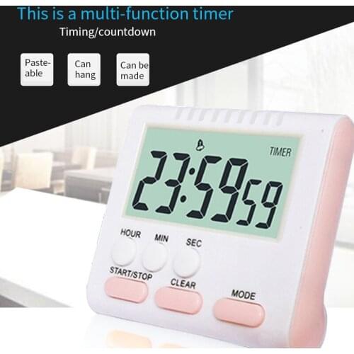 2pcs Magnetic Large LCD Digital Kitchen Timer With Loud Alarm Count Up& Down Clock 24 Hours 3A Battery Kitchen Timer