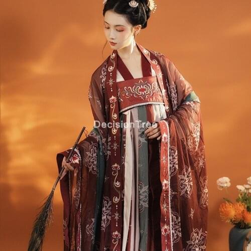 2021 hanfu women chinese dance tang dynasty costumes ancient hanfu dress chinese traditional dress fairy performance costume
