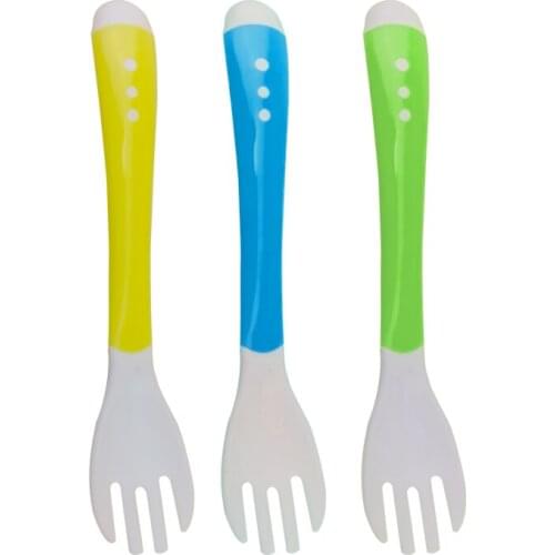 3pc Baby Safety Feeding Temperature Sensing Spoon Baby Silicone Spoon Kids Children Flatware Feeding Baby Spoons